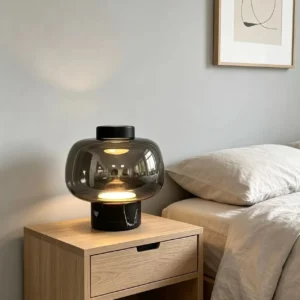 Modern Smoked Glass Glow Table Lamp TL-A054 3