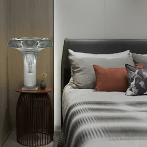 Modern Fluted Glass Mushroom Table Lamp TL-A076 2