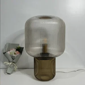 Modern Smoked Fluted Glass Table Lamp TL-A080 1