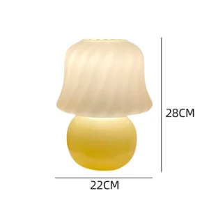 Modern Frosted Glass Table Lamp with Orange Base TL-A084 1