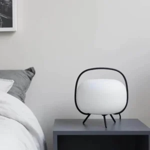 Modern Glass Table Lamp with Metal Frame TL-A087 2