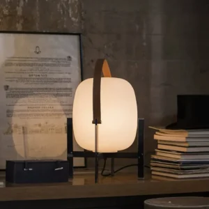 Modern Lantern Table Lamp with Leather Handle TL-A091 2