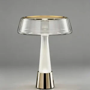 Contemporary Clear and White Glass Table Lamp TL-A097 1