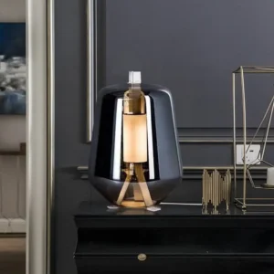 Modern Smoked Glass Ambient Table Lamp TL-A106 2
