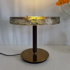 Modern Textured Glass Disc Table Lamp TL-A105 2