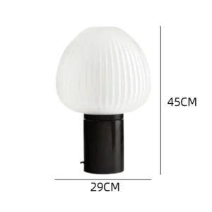 Modern Ribbed Glass Mushroom Table Lamp TL-A118 1