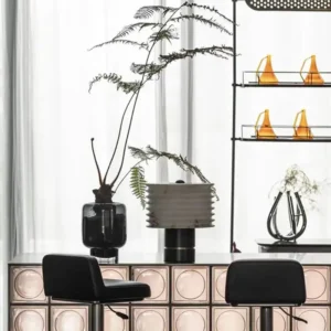 Modern Ribbed Resin Table Lamp TL-E021 2