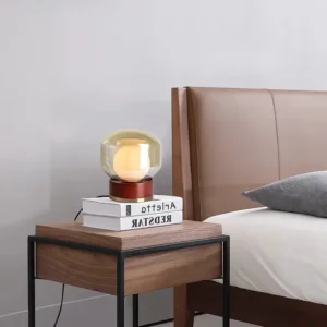 Wood and Glass Table Lamp TL-A018 4
