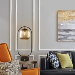 Metal Frame Glass Table Lamp TL-A046 1