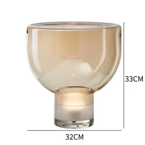 Amber Glass Bowl Table Lamp TL-A049 1