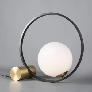 Modern Ring Frame Glass Globe Table Lamp TL-A058 1