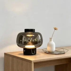 Modern Smoked Glass Glow Table Lamp TL-A054 1