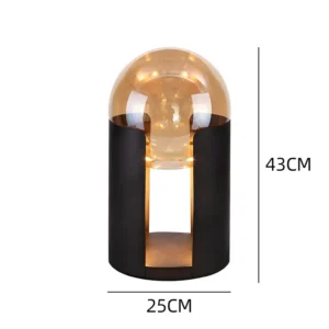 Modern Amber Glass Table Lamp TL-A022 1