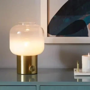 Modern Frosted Glass Table Lamp with Brass Base TL-A066 1