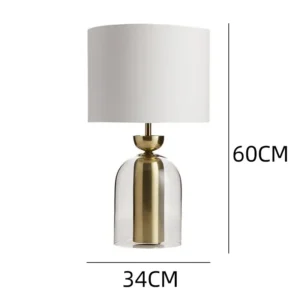 Modern Glass Table Lamp with Brass Finish Metal TL-A069 1