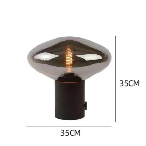 Modern Smoked Glass Mushroom Table Lamp TL-A073 1