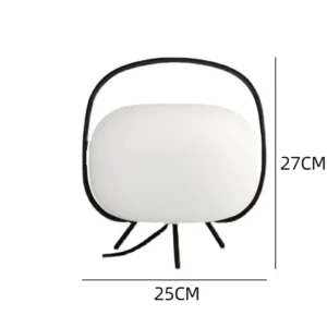 Modern Glass Table Lamp with Metal Frame TL-A087 1
