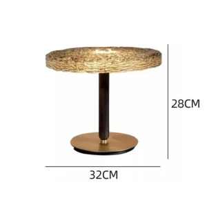 Modern Textured Glass Disc Table Lamp TL-A105 1