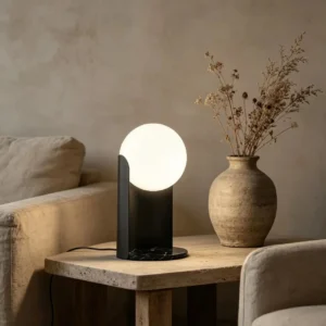 White Glass Orb Table Lamp TL-A026 2