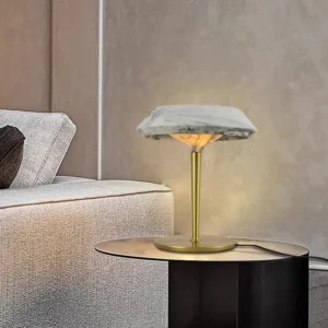 Marble Effect Resin Mushroom Table Lamp TL-E022 1