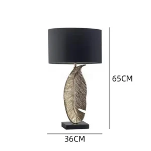 Resin Leaf Table Lamp with Fabric Shade TL-E001 1