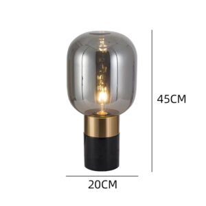 Minimalist Smoky grey Glass Table Lamp TL-A044 1