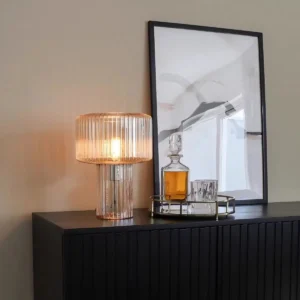 Ribbed Glass Mushroom Table Lamp TL-A019 1