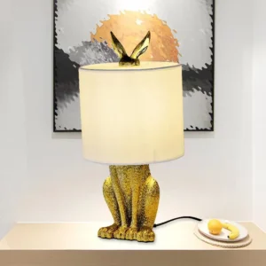 Rabbit Table Lamp with Fabric Shade TL-E011 1