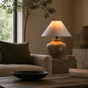 Rustic Wabi-Sabi Ceramic Table Lamp TL-H009 2