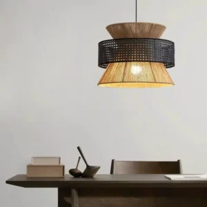 Woven Rattan Layered Pendant Light MP4012 5