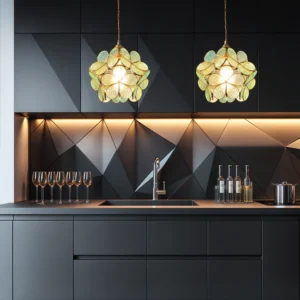 Modern Flower Glass Pendant Light P6062 3