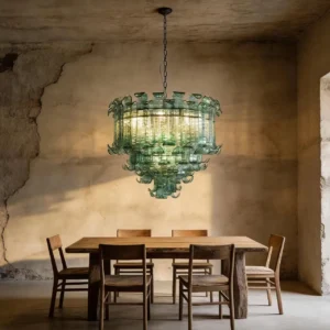 Murano Green Glass Chandelier MX9003 5