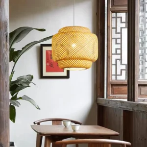 Handwoven Bamboo Pendant Light MP4019 5