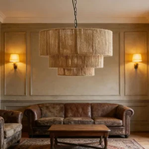 3-Tier Drum Hemp Rope Pendant Light MP4023 4