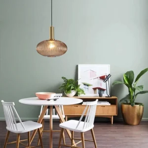 Retro Lantern Shape Glass Pendant Light P6049 3