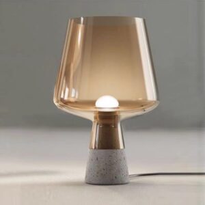 Modern Cement Base Glass Shade Table Lamp TL-A011 3