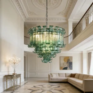 Murano Green Glass Chandelier MX9003 4