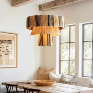 Raffia Layered Pendant Light MP4018 4