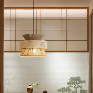 Woven Rattan Layered Pendant Light MP4012 4