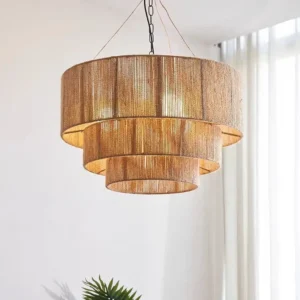 3-Tier Drum Hemp Rope Pendant Light MP4023 3