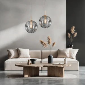 Minimalist Glass Sphere Pendant Lamp P6083 3