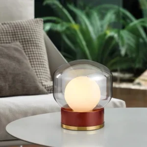 Wood and Glass Table Lamp TL-A018 3
