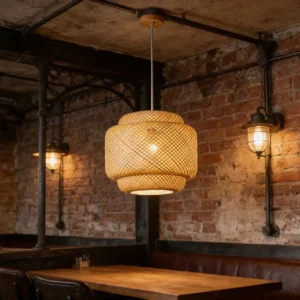 Handwoven Bamboo Pendant Light MP4019 3