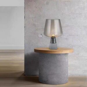 Modern Cement Base Glass Shade Table Lamp TL-A011 1