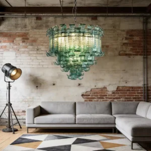 Murano Green Glass Chandelier MX9003 2
