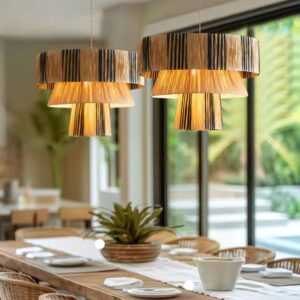 Raffia Layered Pendant Light MP4018 2