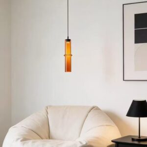 Modern Cylinder Glass Pendant Light P6071 2