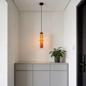 Modern Cylinder Glass Pendant Light P6071 1