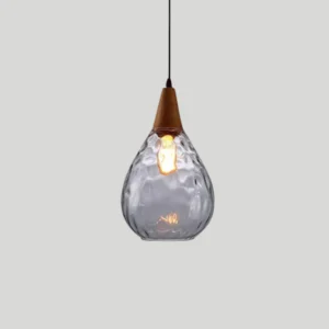 Textured Glass Teardrop Pendant Light P6084 3