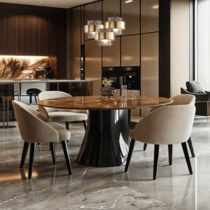 Modern Glass Pendant Light with Brass Finish P6089 4